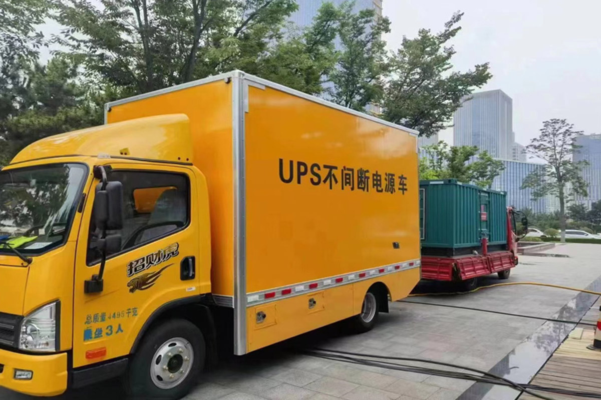 招远发电机租赁施工现场
