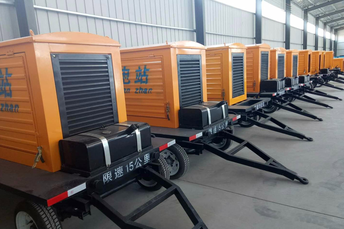 招远发电机租赁施工现场